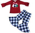 Christmas Tree Plaid Pant Set