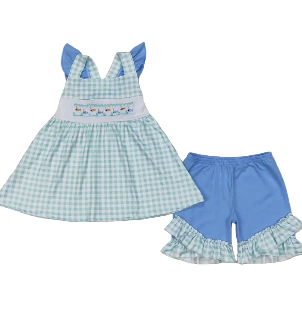 Fish Ruffle Short Set