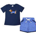 Plaid Weiner Dog Set