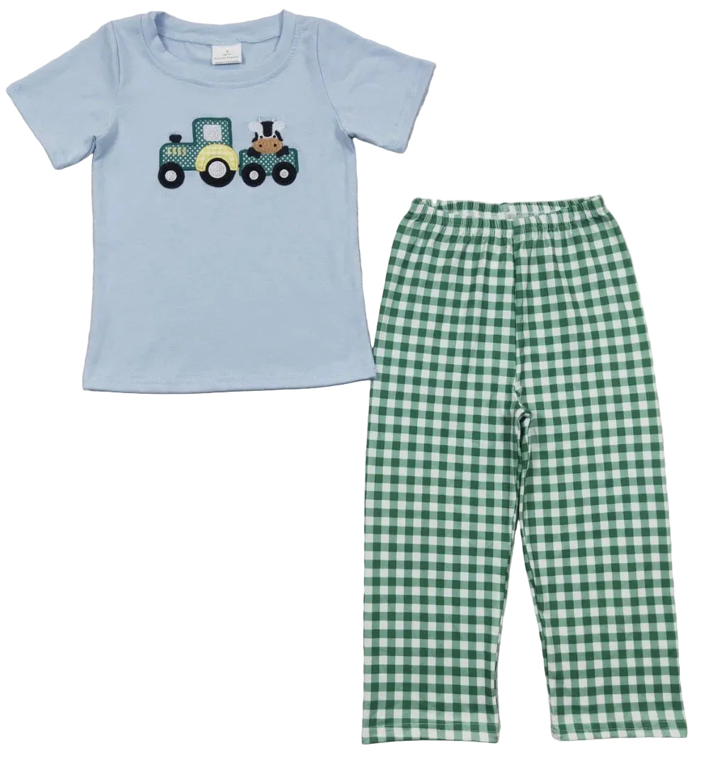 Tractor & Cow Pant Set