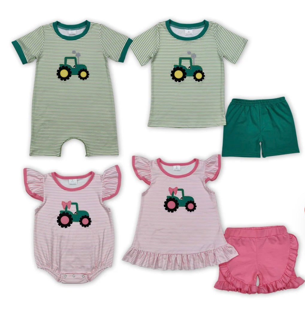 Embroidered Tractor outfit