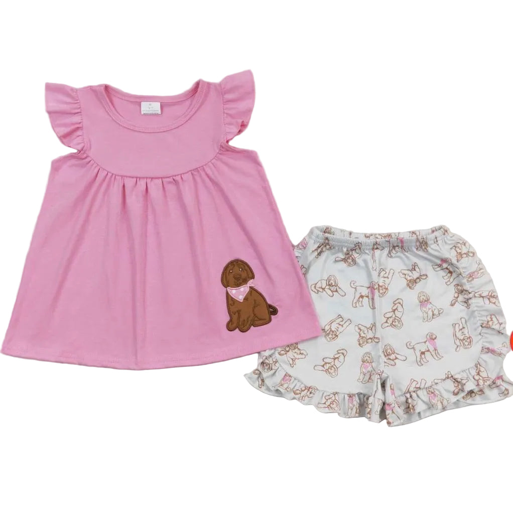 Golden Doodle Short Set