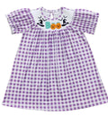 Boo Smocked Purple Dress