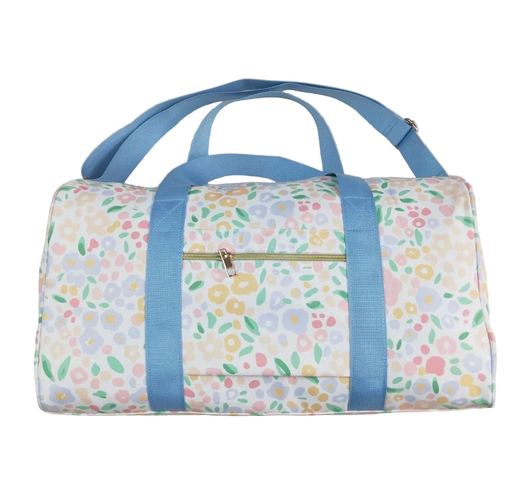 Floral Duffle Bag (Blue)
