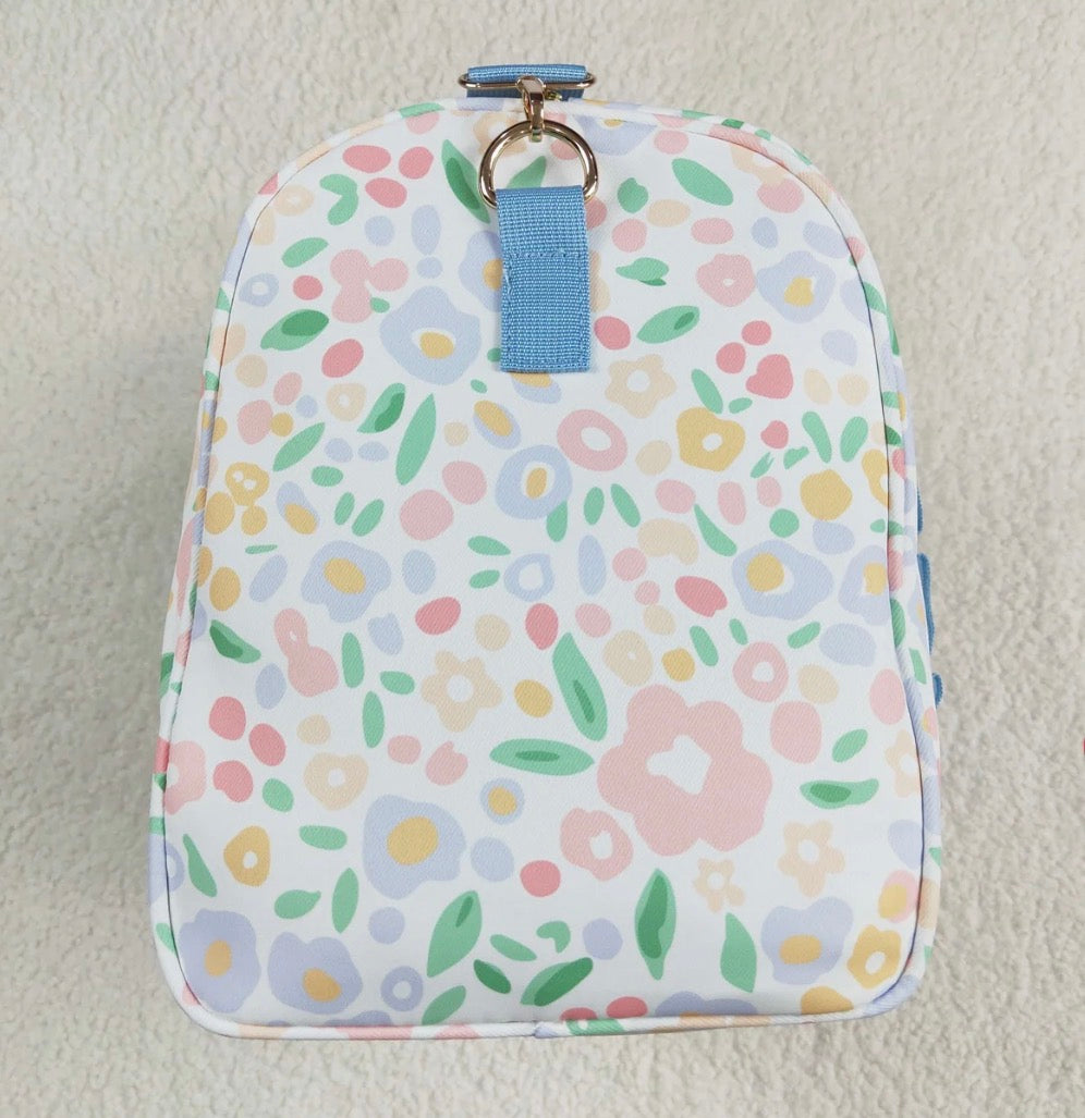 Floral Duffle Bag (Blue)
