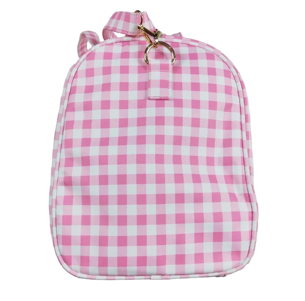 Pink Gingham Duffle Bag