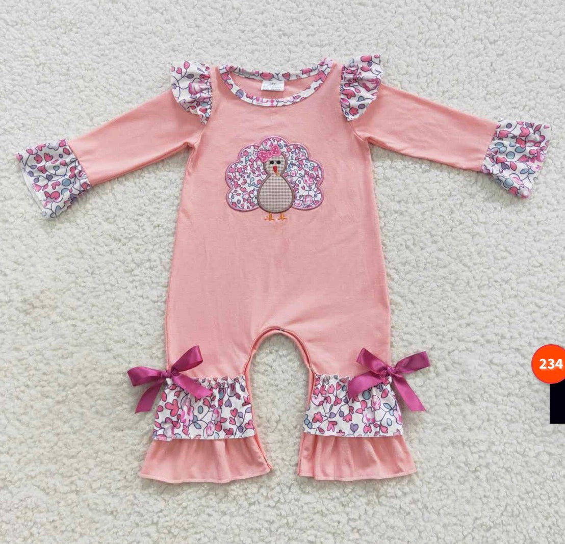 Pink Turkey Romper