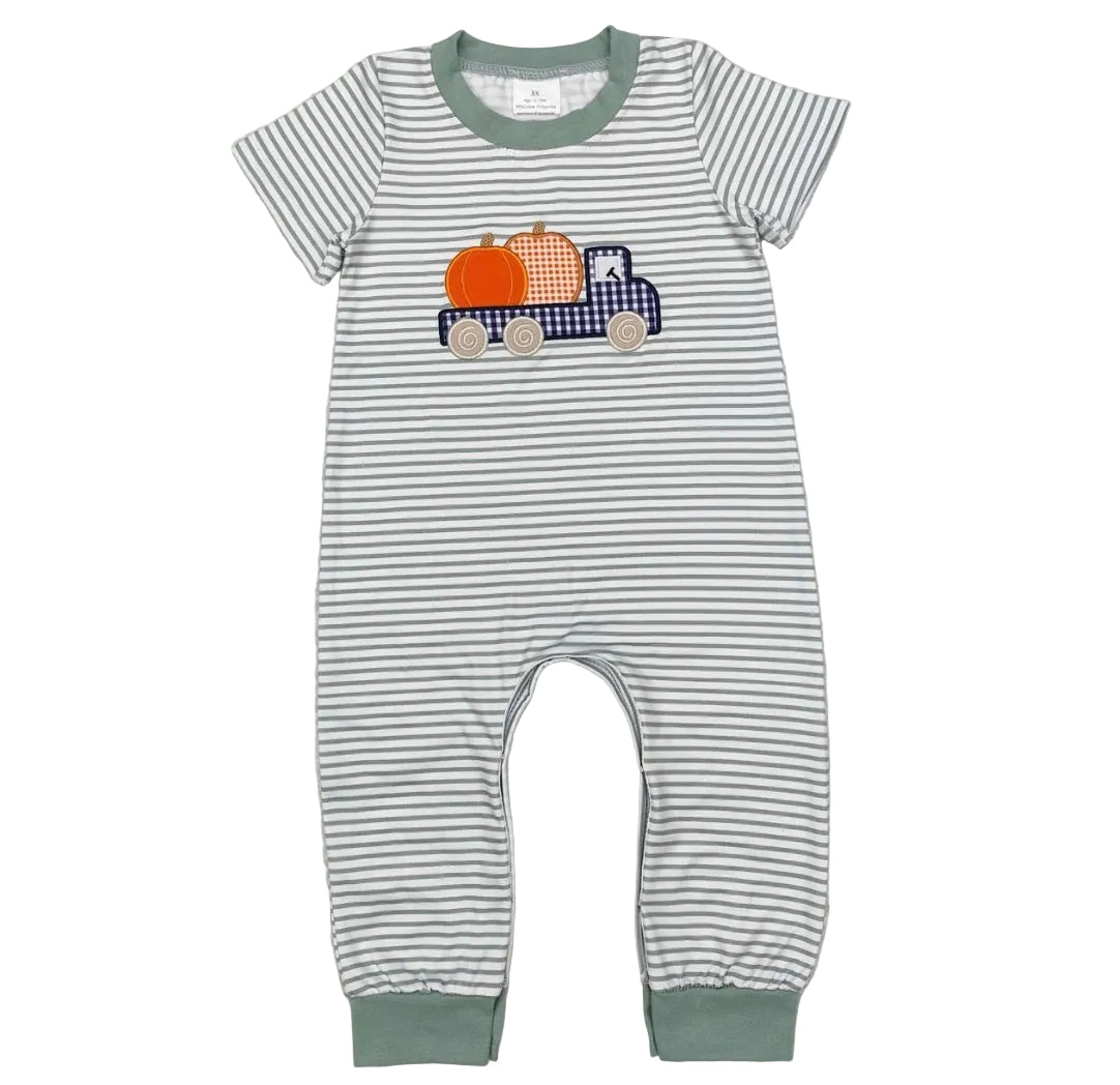 Fall Truck Romper