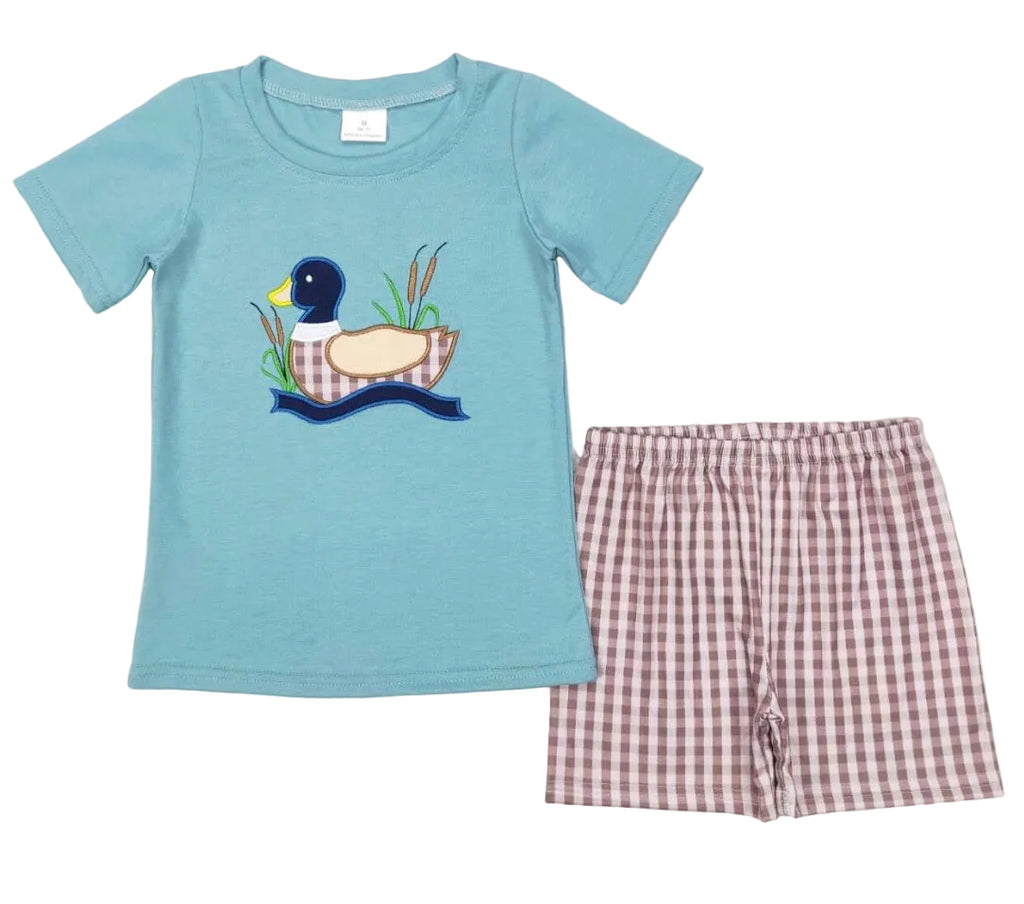 Mallard Duck Brown Plaid Outfit
