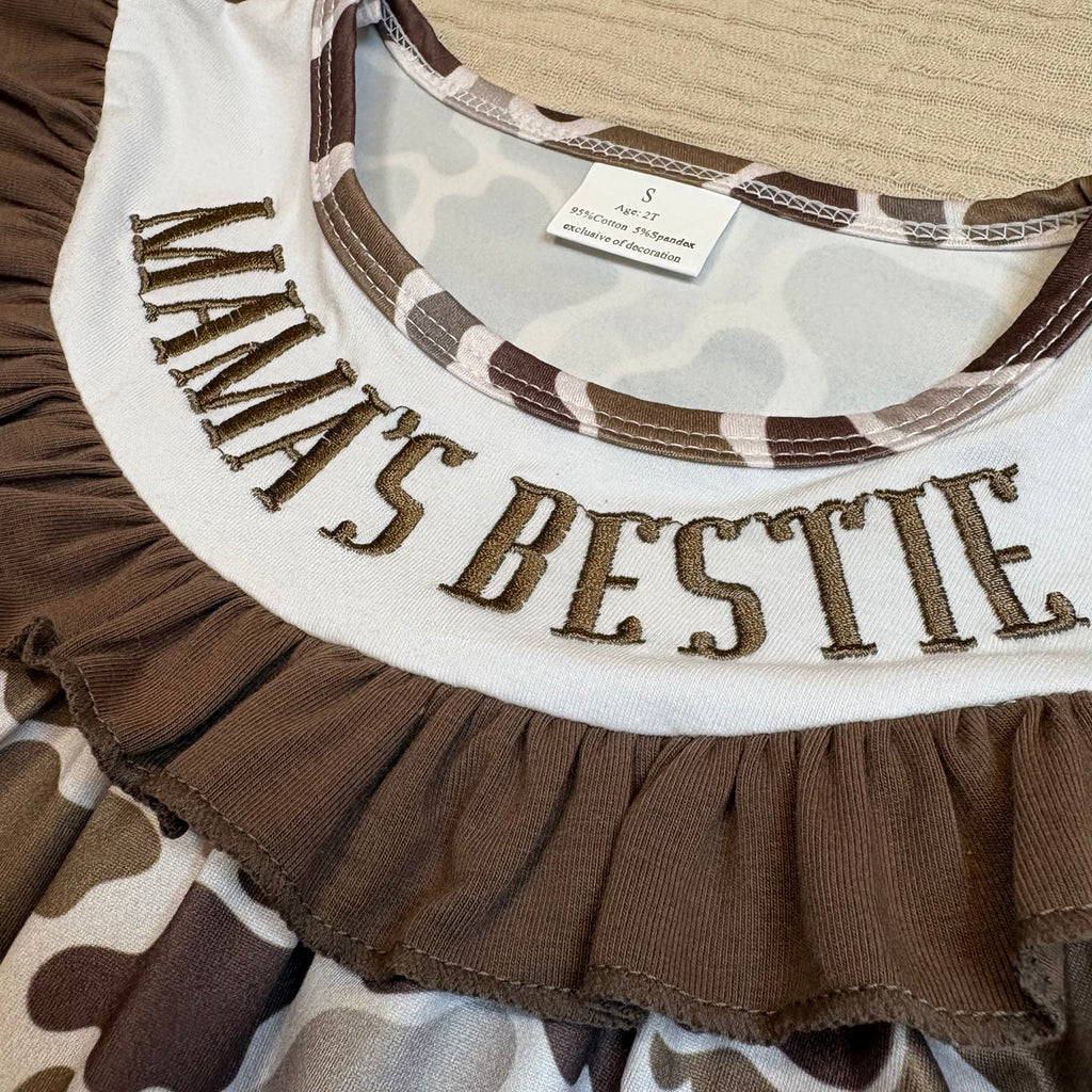 Camo "mama's bestie" bubble