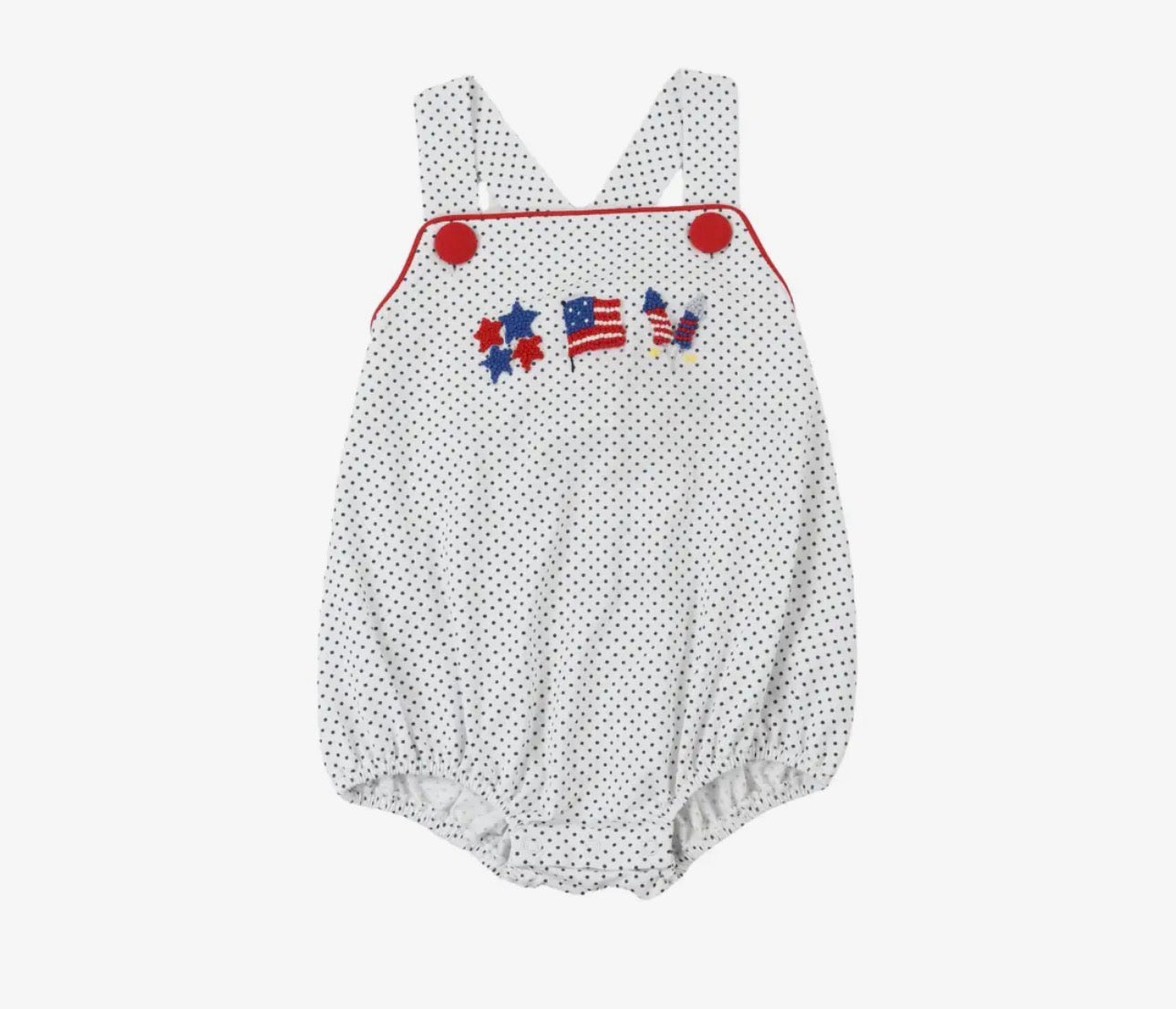 Southern Taters French Knot 4th of July Boy Bubble
