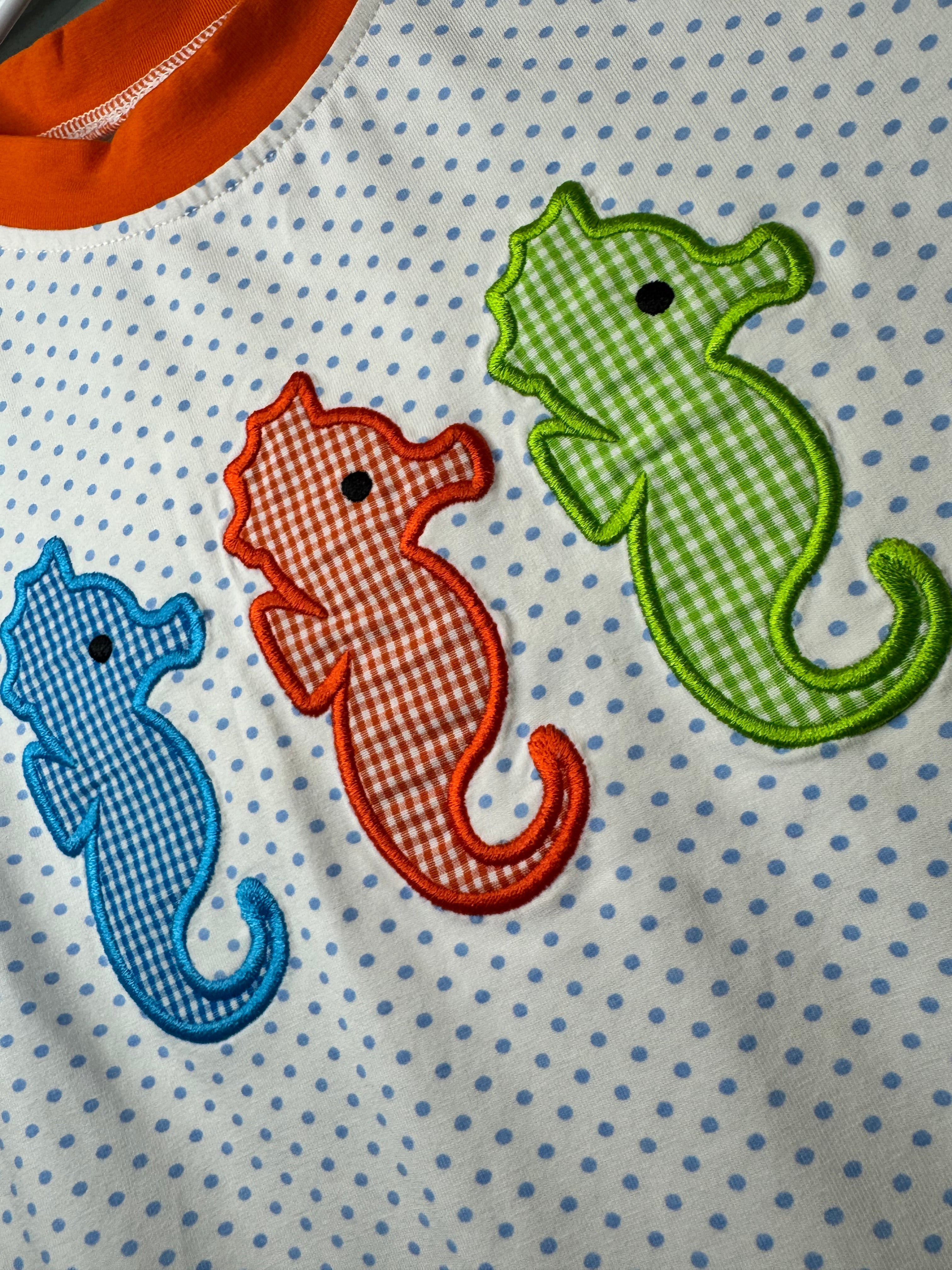 Seahorse Applique Shortall