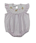 Pink Puppy Gingham Romper